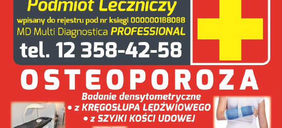 SANOK i okolice. Zapisz się badanie kości!