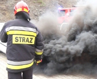 KRONIKA STRAŻACKA: Płonąca ciężarówka, samochód w rowie i plaga pożarów