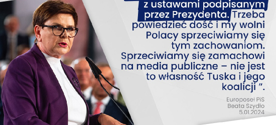 Konferencja prasowa europoseł Beaty Szydło (VIDEO)