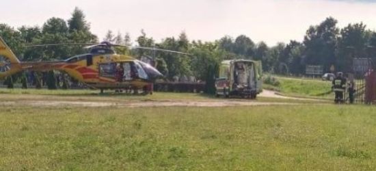 REGION: Rowerzysta wjechał w grupę dzieci. Interweniowało LPR (ZDJĘCIA)
