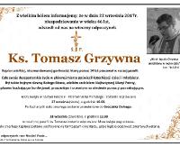W środę Msza święta w Farze w intencji ks. Tomasza Grzywny. W czwartek uroczystości pogrzebowe