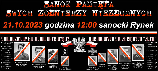 Sanok pamięta o Żołnierzach Niezłomnych! Apel, odsłonięcie muralu