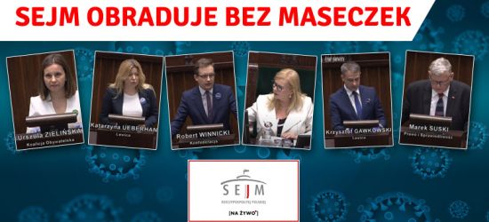 Posłowie bez maseczek! Zobacz transmisję z Sejmu (VIDEO, LIVE)