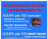 NASZ PATRONAT: „Podkarpacka Letnia Akademia Muzyki” w Olszanicy