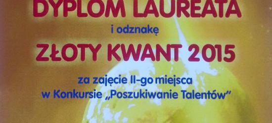 Sanoczanin zdobył ,,Złoty Kwant” w ogólnopolskim konkursie ,,Poszukiwanie Talentów”