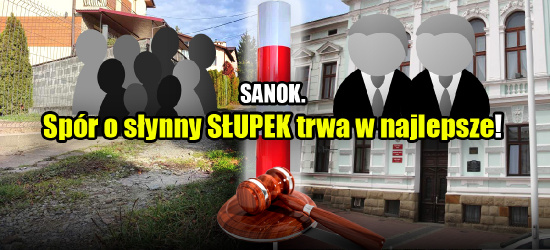 SANOK. Kuriozalna „afera słupkowa” trwa w najlepsze. Słupek jak stał, tak stoi (ZDJĘCIA)