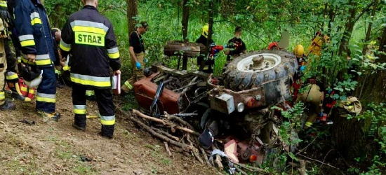 Nieszczęśliwy wypadek w Górkach. Trwa akcja ratownicza (ZDJĘCIA)