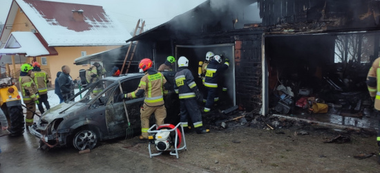 Brzozow112 : Pożar garażu w Przysietnicy. W środku pojazd! (ZDJĘCIA)