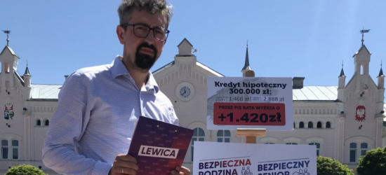 SANOK. Lewica: „PiS oszukał polskie rodziny” (ZDJĘCIA)