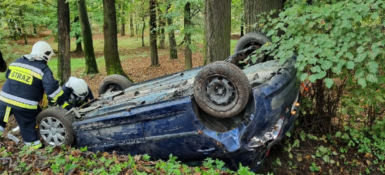 Niebezpiecznie na drogach powiatu brzozowskiego. Dachowała kobieta (ZDJĘCIA)
