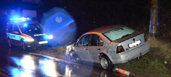 PODKARPACIE: Pijany kierowca „ściął” drogowe słupki (FOTO)