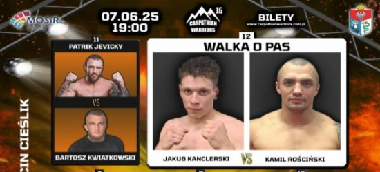 CARPATHIAN WARRIORS 16: Oficjalna karta walk! Pas mistrzowski, mocne starcia i emocje w Arenie Sanok!