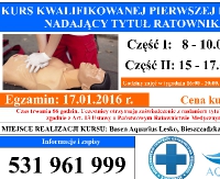 Bieszczadzkie Centrum Ratownictwa Wodnego Lestur zaprasza na kurs pierwszej pomocy