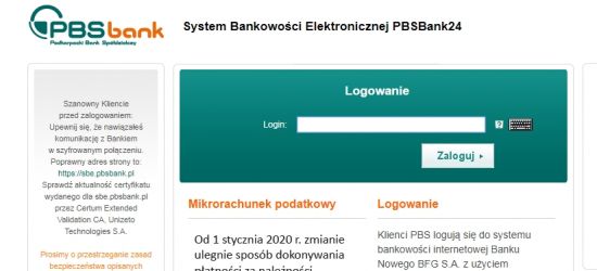 SYGNAŁ OD INTERNAUTY ws. PBS: Działa bankowość elektroniczna!