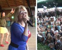 SANOK: Majka Jeżowska na scenie. Tłumy radosnych dzieciaków. Pomoc choremu Julkowi (RELACJA FILMOWA, ZDJĘCIA)