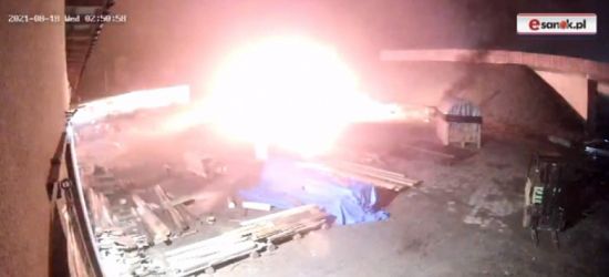 SANOK. Podpalacz na Okulickiego! 2 tys. zł nagrody za pomoc (VIDEO, ZDJĘCIA)