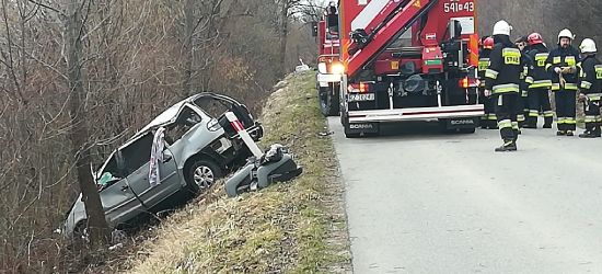 UWAGA: Auto uderzyło w drzewo. Zakleszczona osoba (FOTO)