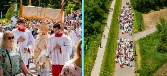 ZAGÓRZ: Procesja Bożego Ciała (ZDJĘCIA z LOTU PTAKA)