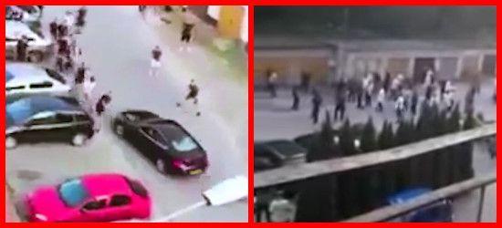 Potężna awantura. Celowe potrącenie kilku osób! (VIDEO)