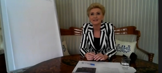 Pierwsza Dama RP na lekcji języka niemieckiego w rymanowskim LO