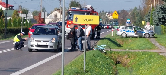Jechała na rowerze i nie ustąpiła pierwszeństwa (ZDJĘCIA)