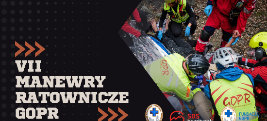 Manewry ratowników GOPR w Bieszczadach