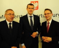 Poseł Uruski i burmistrz Pióro z wizytą w Ministerstwie Sportu i Turystyki