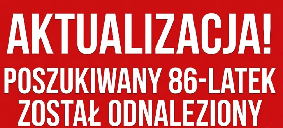 AKTUALIZACJA: 86-letni mężczyzna został odnaleziony