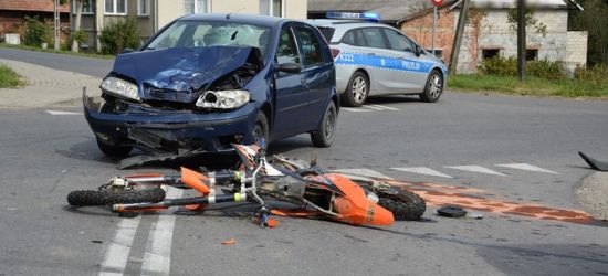 Wypadek z udziałem motocyklisty w Bziance (FOTO)