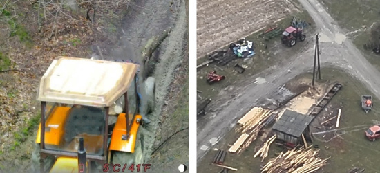 Dron namierzył sprawcę kradzieży drewna! (ZDJĘCIA)