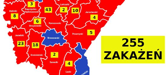 4 kolejne zakażenia na Podkarpaciu. AKTUALNA MAPA