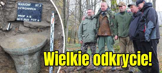 Niesamowite odkrycie w Maniowie! Dzwon przeleżał w ziemi 80 lat (ZDJĘCIA)