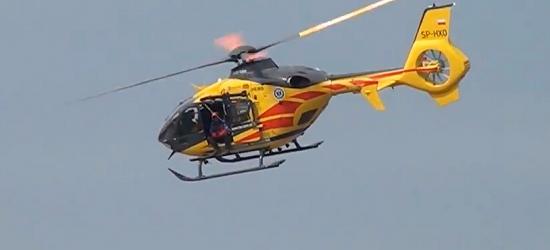13-latek z prętem w ręce przetransportowany śmigłowcem do szpitala