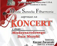 CZWARTEK:  Młoda Sanocka Filharmonia zaprasza na koncert z okazji Międzynarodowego Dzień Muzyki