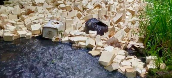Zanieczyszczenie rzeki Magierki w Izdebkach. Policja zatrzymała podejrzanego