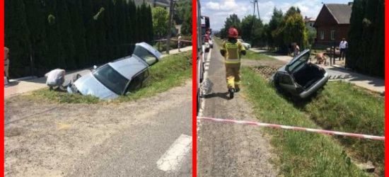 BESKO: Zderzenie samochodów. Jeden uderzył w przepust (FOTO)