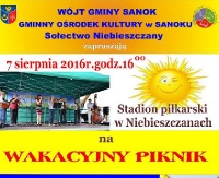 GMINA SANOK: Wakacyjny piknik w Niebieszczanach