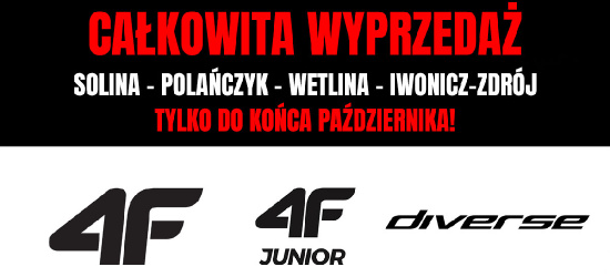 4F, DIVERESE. Całkowita wyprzedaż tylko do końca października!