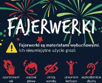 UWAGA: Zachowaj ostrożność przy używaniu fajerwerków
