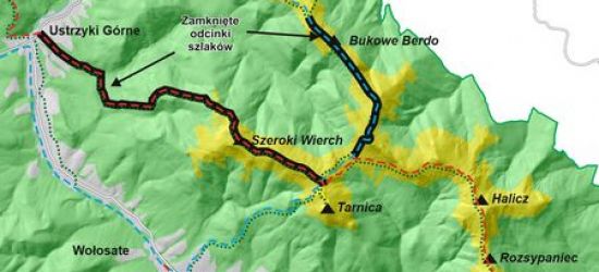 Dziś i jutro zamknięte szlaki w Bieszczadach!