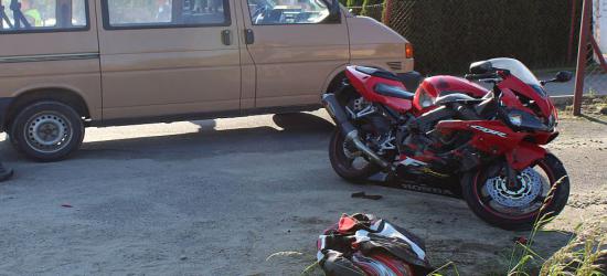 Zdarzenie drogowe w Bykowcach. Motocyklista w szpitalu (ZDJĘCIA)