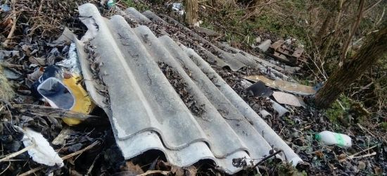 INTERWENCJA: Zaśmiecona skarpa. „Leżą całe płyty eternitu” (FOTO)