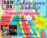 Zakończenie wakacji na sanockim Rynku! Koncerty, zabawy, teatr ognia i wspaniałe nagrody!