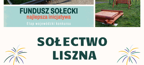 Sołectwo Liszna zdobyło III miejsce w konkursie „Fundusz Sołecki – najlepsza inicjatywa”!