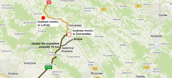 Uwaga! Planowane zamknięcie drogi wojewódzkiej nr 886 w Domaradzu