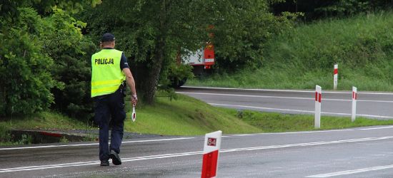 Uwaga kierowcy! Rozlany beton na serpentynach w Zagórzu