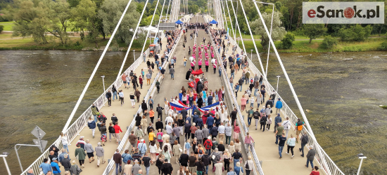 SANOK. Most im. Królowej Zofii oficjalnie otwarty. Wieczorem pokaz światła i muzyki [VIDEO, ZDJĘCIA]