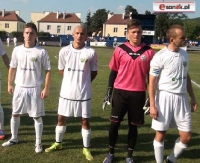 Ekoball Stal Sanok pokonuję Haczovię Haczów 1:0. Michał Krowiak strzela gola na wagę zwycięstwa