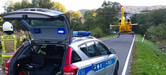 REGION: Tragiczny wypadek!! TIRem uderzył w barierki i spadł ze skarpy. Kierowca nie żyje