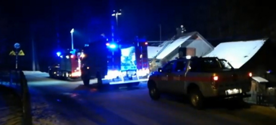 Pożar sadzy w kominie w Tarnawie Górnej (VIDEO)